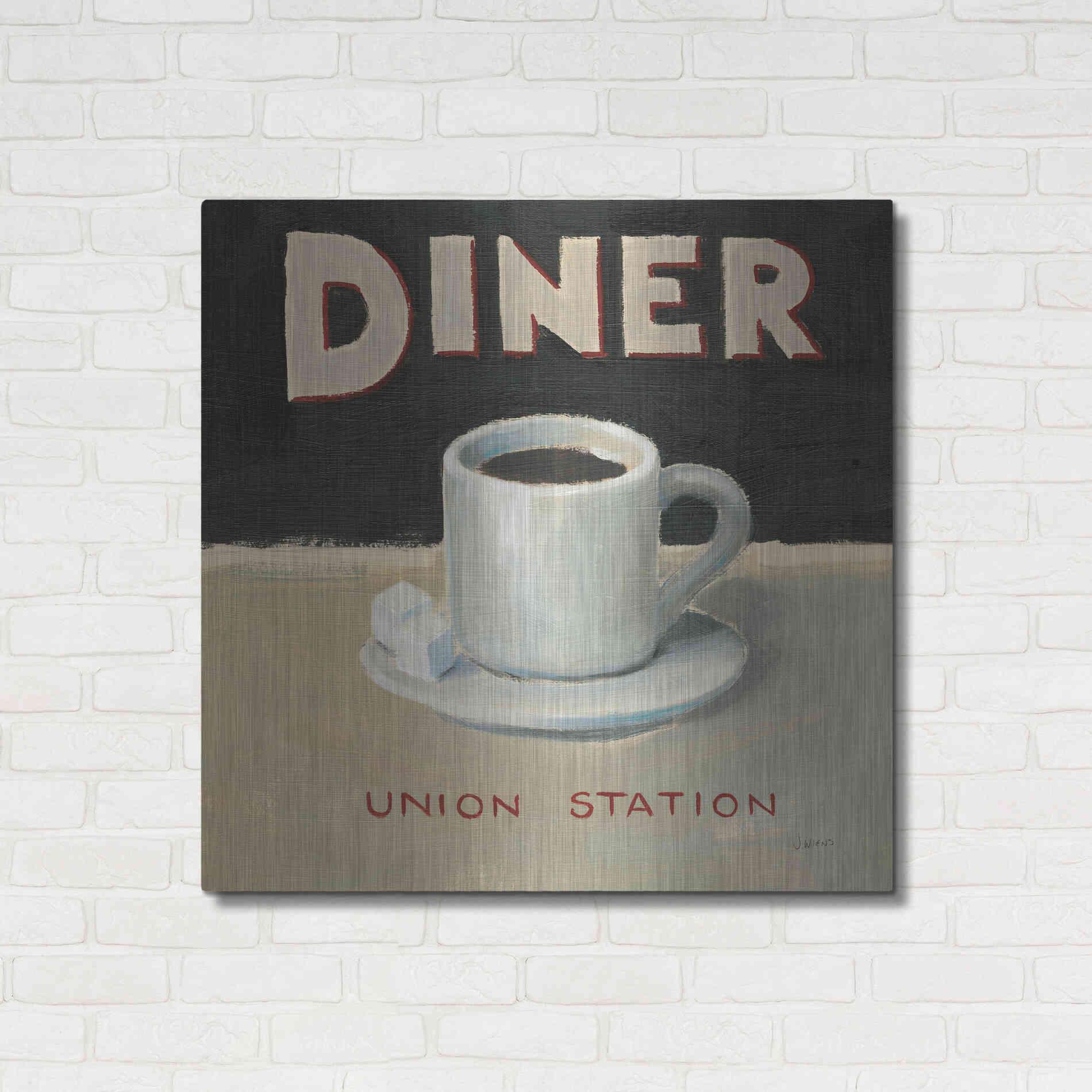 Luxe Metal Art 'Coffee Spot II' by James Wiens, Metal Wall Art,36x36