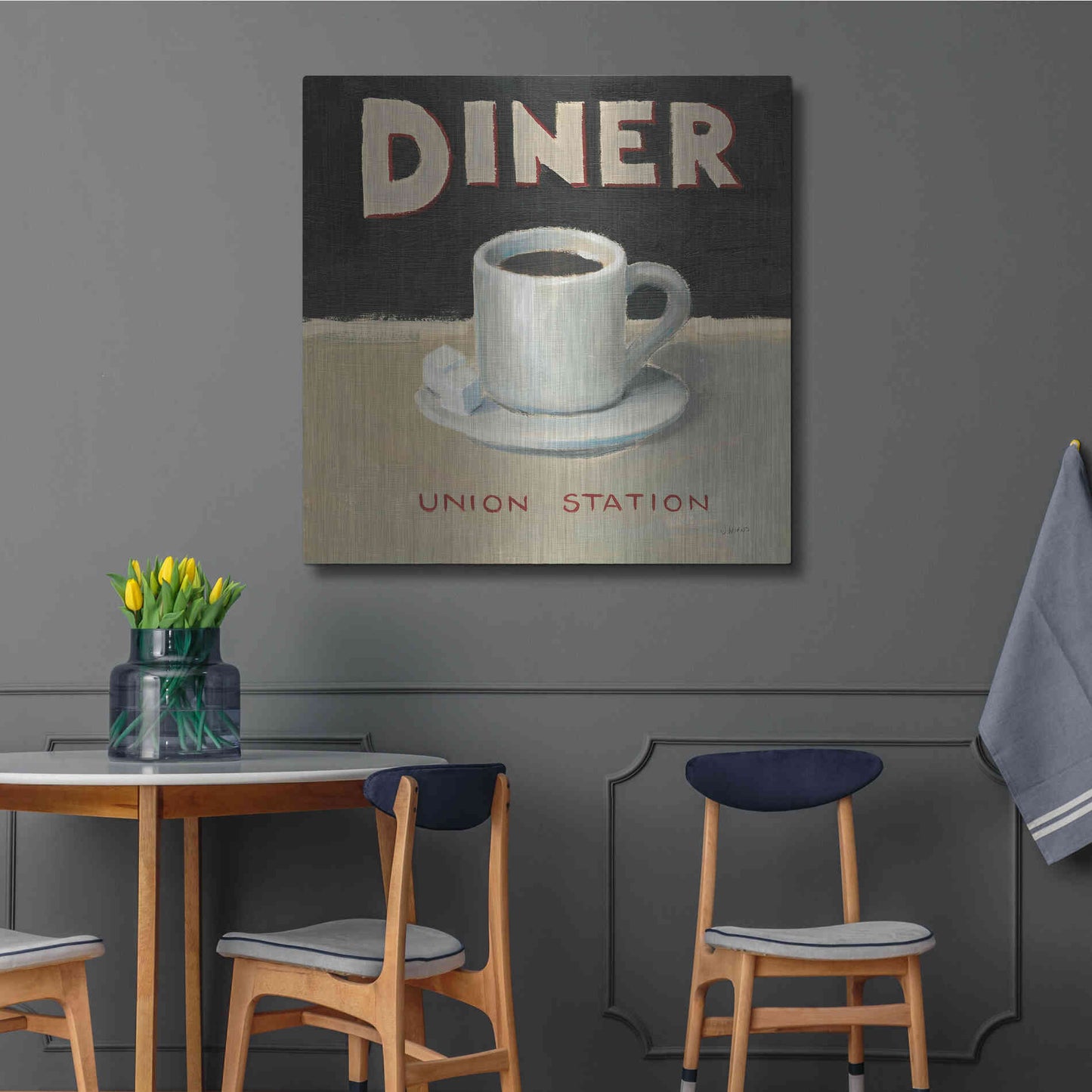 Luxe Metal Art 'Coffee Spot II' by James Wiens, Metal Wall Art,36x36