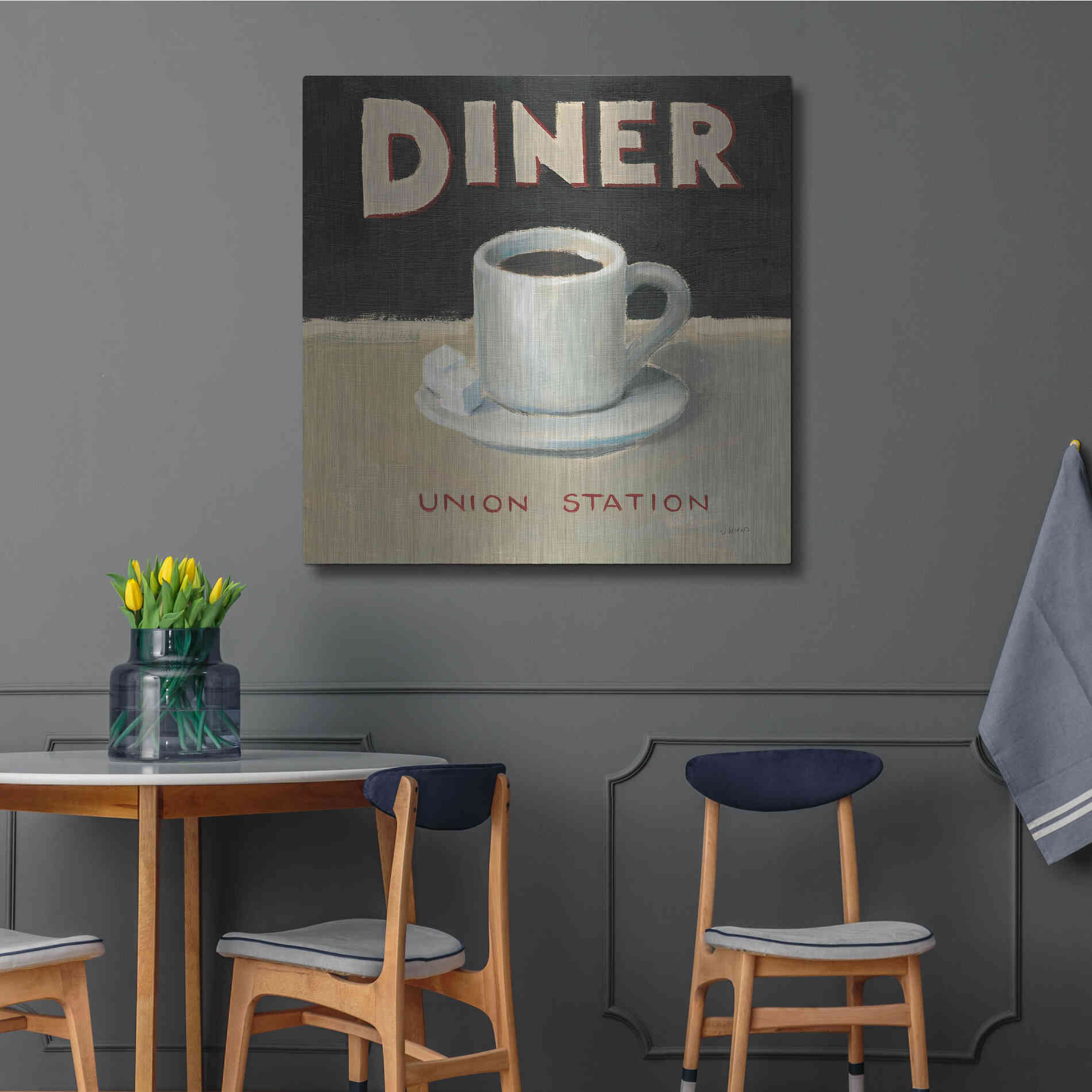 Luxe Metal Art 'Coffee Spot II' by James Wiens, Metal Wall Art,36x36