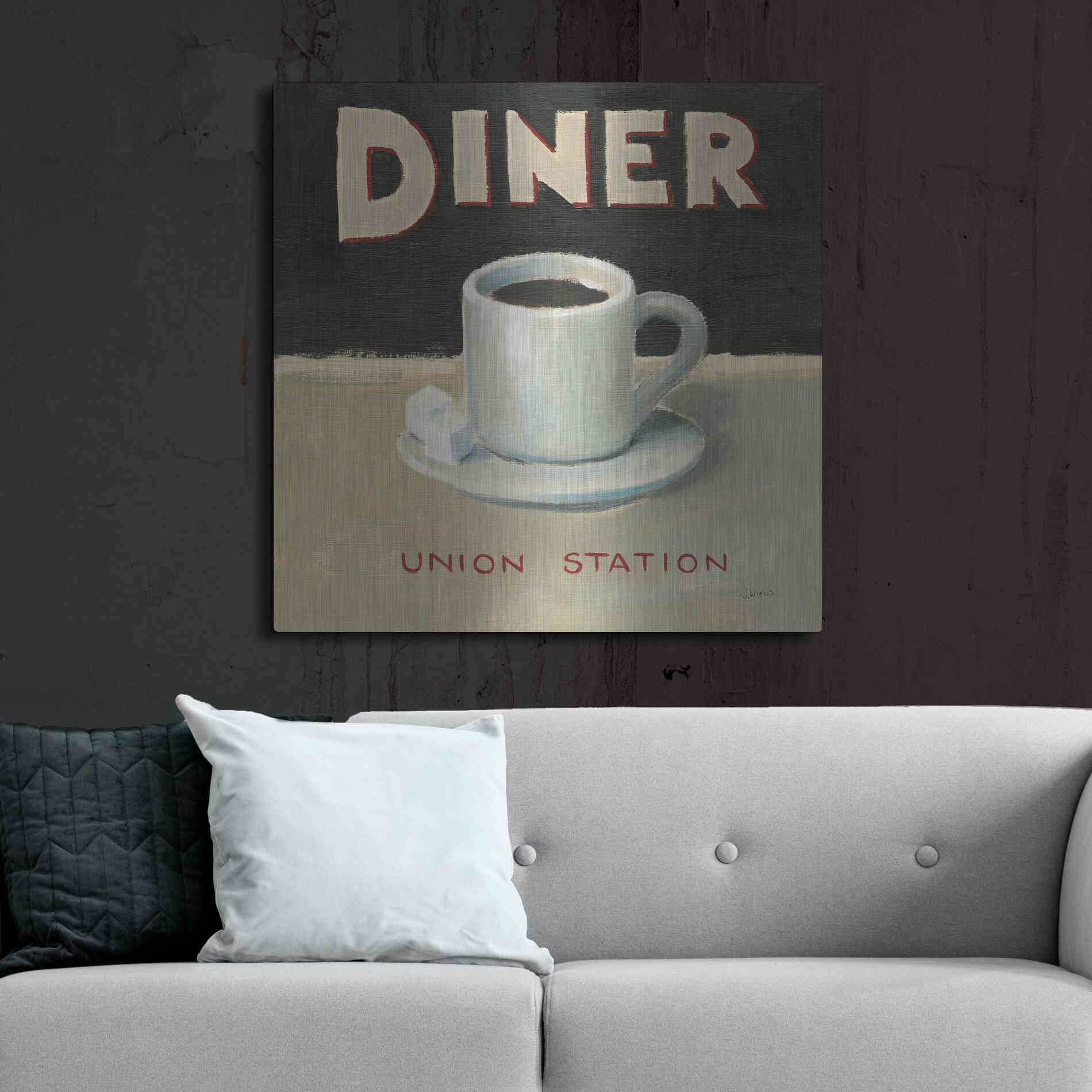 Luxe Metal Art 'Coffee Spot II' by James Wiens, Metal Wall Art,36x36
