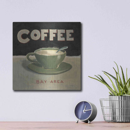 Luxe Metal Art 'Coffee Spot III' by James Wiens, Metal Wall Art,12x12