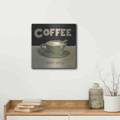 Luxe Metal Art 'Coffee Spot III' by James Wiens, Metal Wall Art,12x12