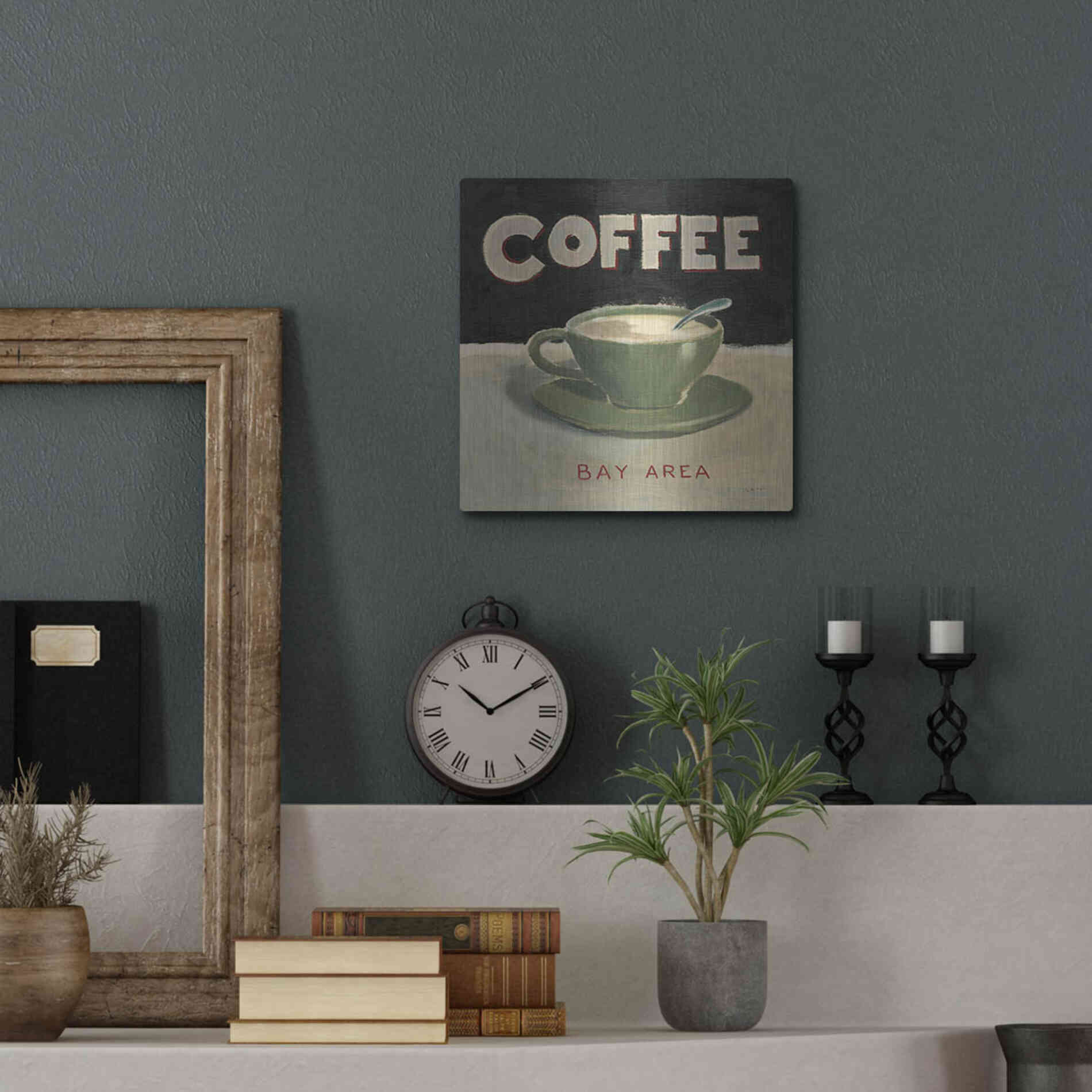 Luxe Metal Art 'Coffee Spot III' by James Wiens, Metal Wall Art,12x12
