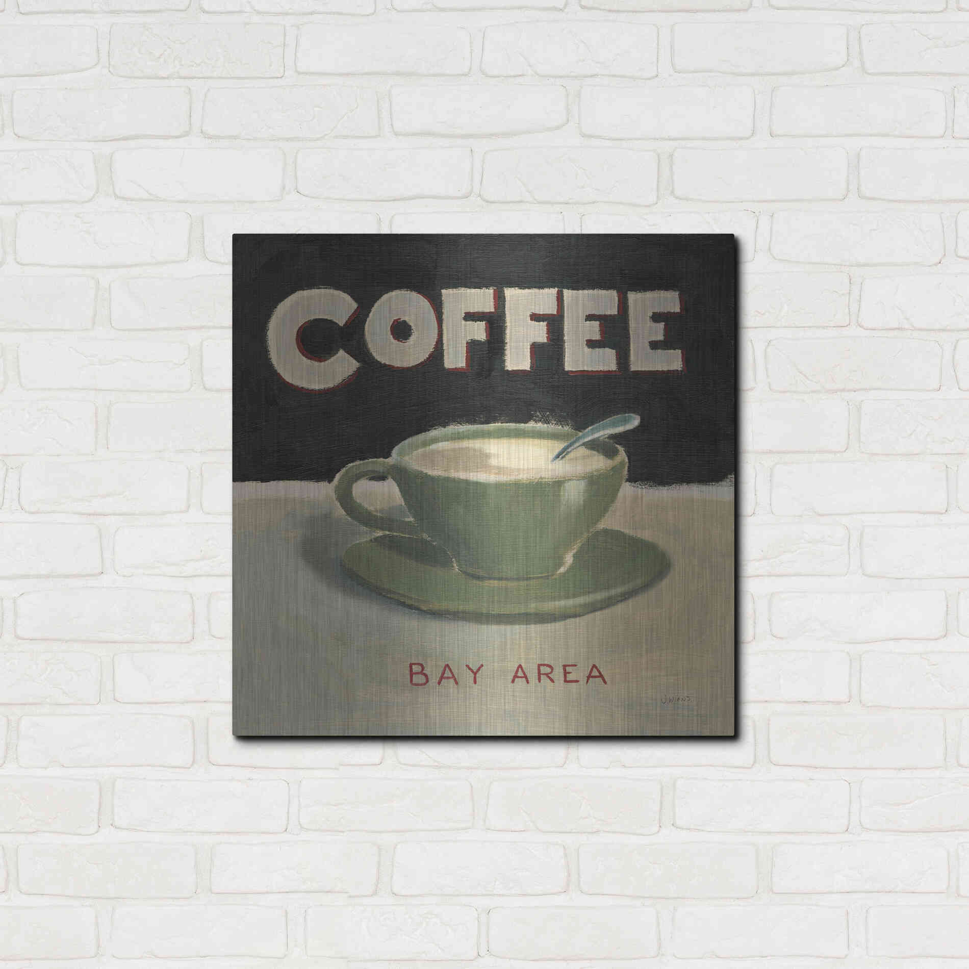 Luxe Metal Art 'Coffee Spot III' by James Wiens, Metal Wall Art,24x24
