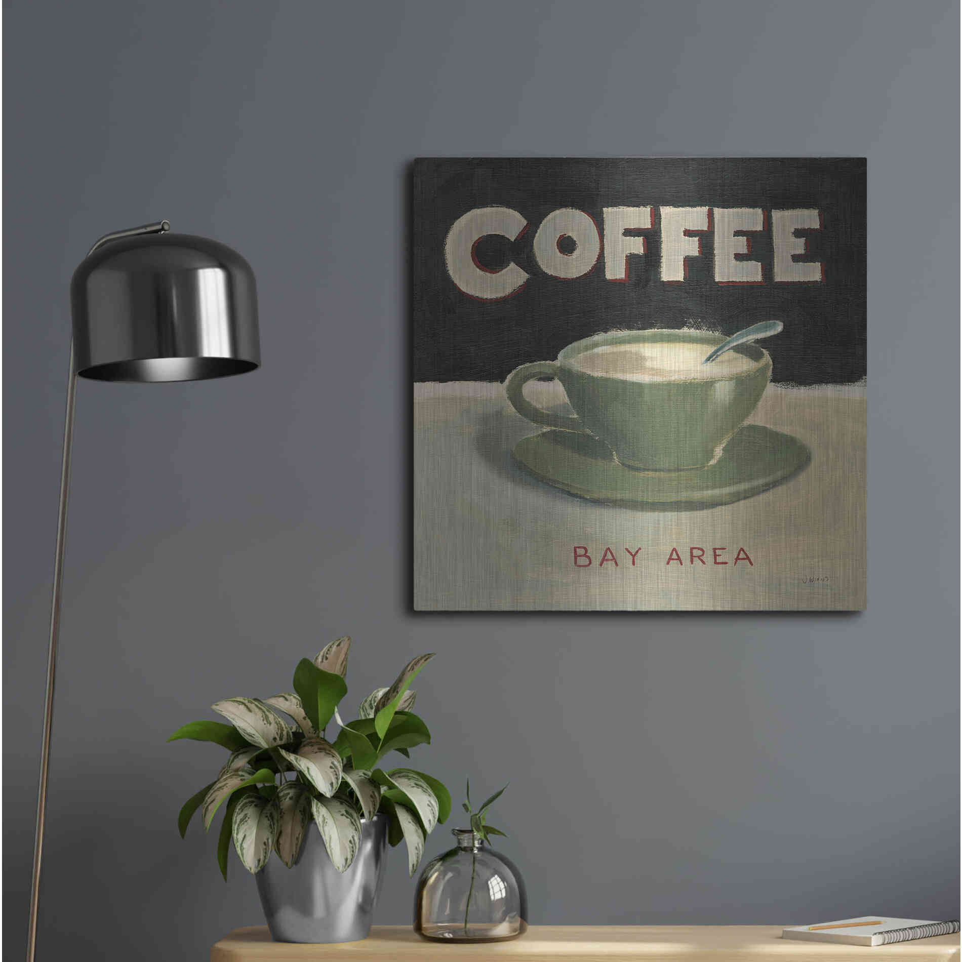 Luxe Metal Art 'Coffee Spot III' by James Wiens, Metal Wall Art,24x24