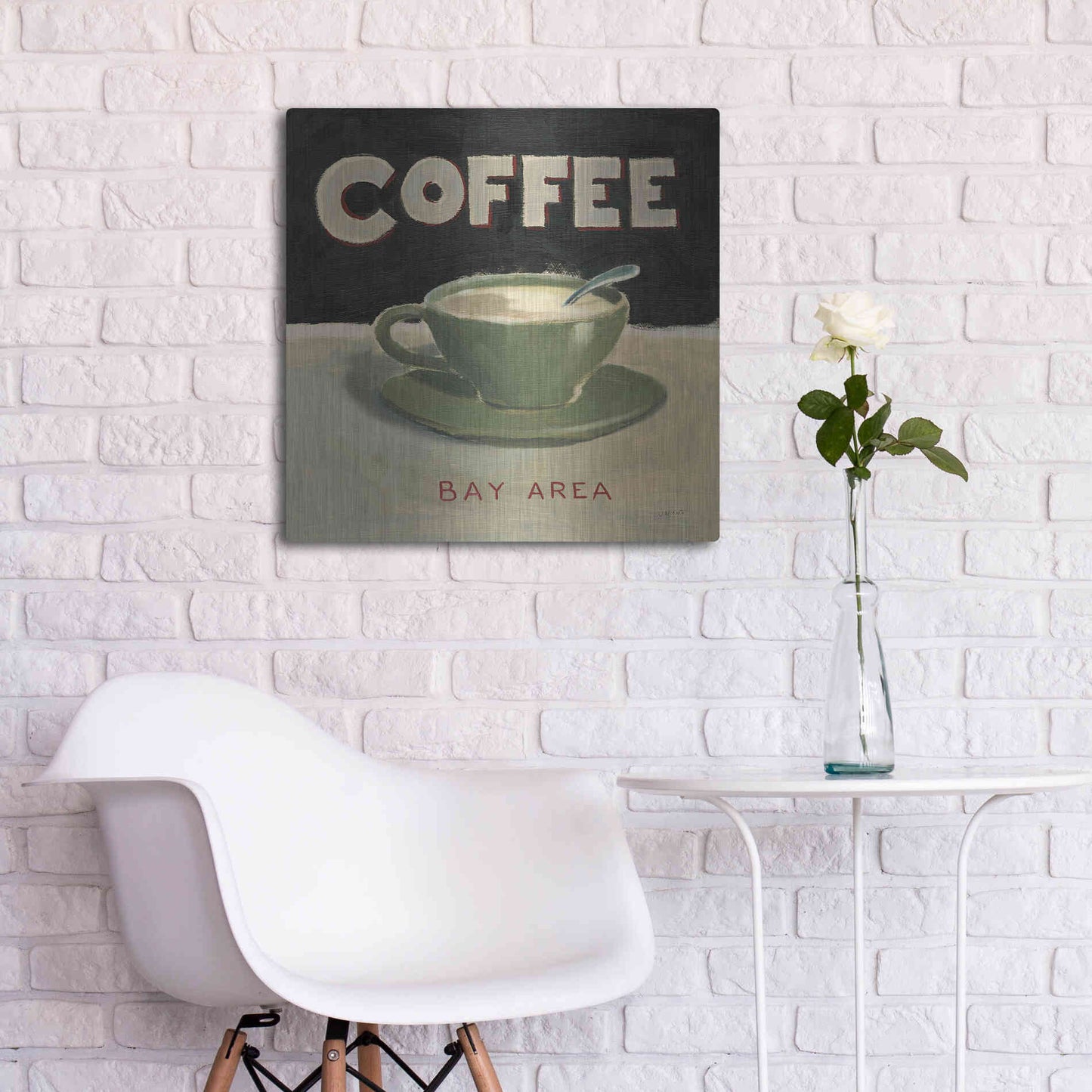 Luxe Metal Art 'Coffee Spot III' by James Wiens, Metal Wall Art,24x24