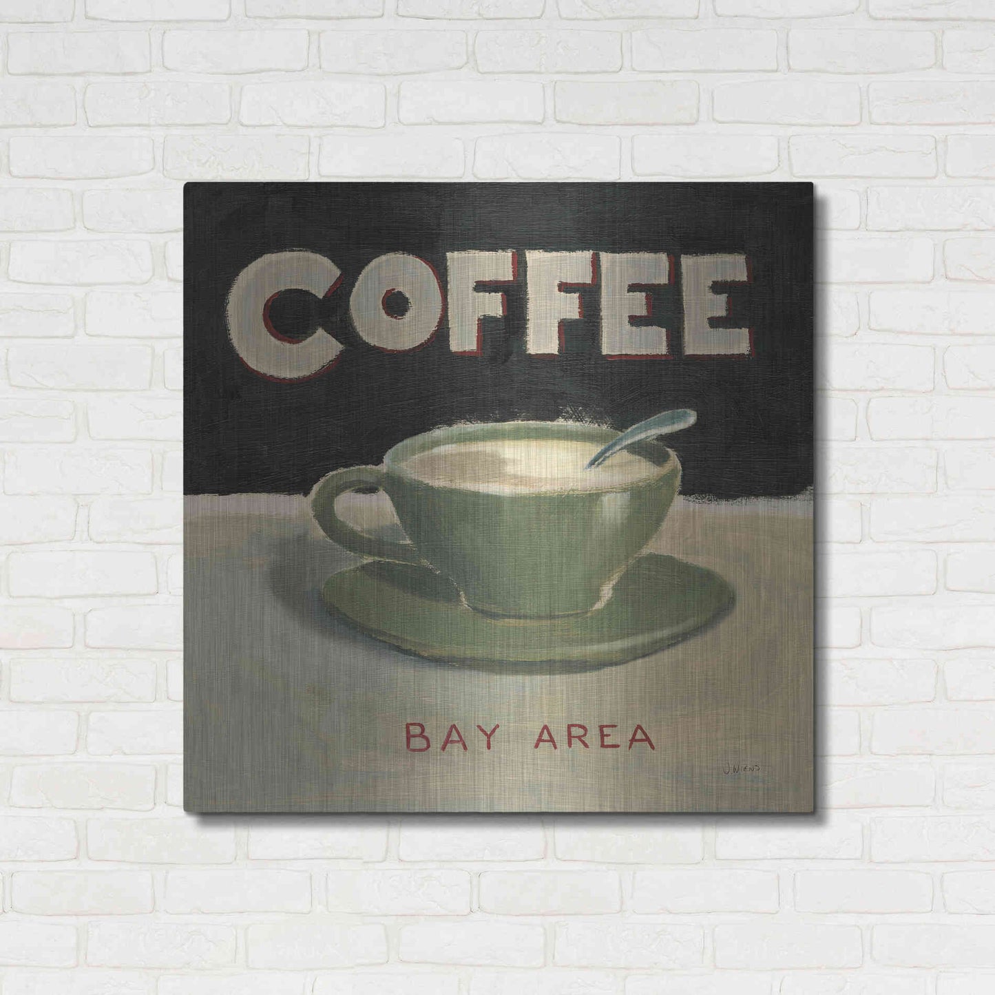 Luxe Metal Art 'Coffee Spot III' by James Wiens, Metal Wall Art,36x36