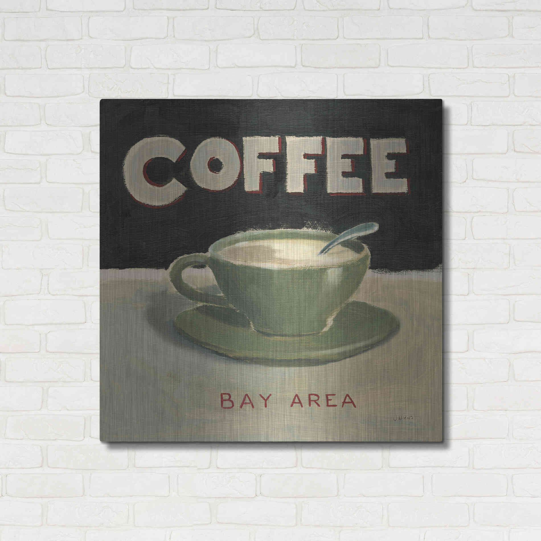 Luxe Metal Art 'Coffee Spot III' by James Wiens, Metal Wall Art,36x36