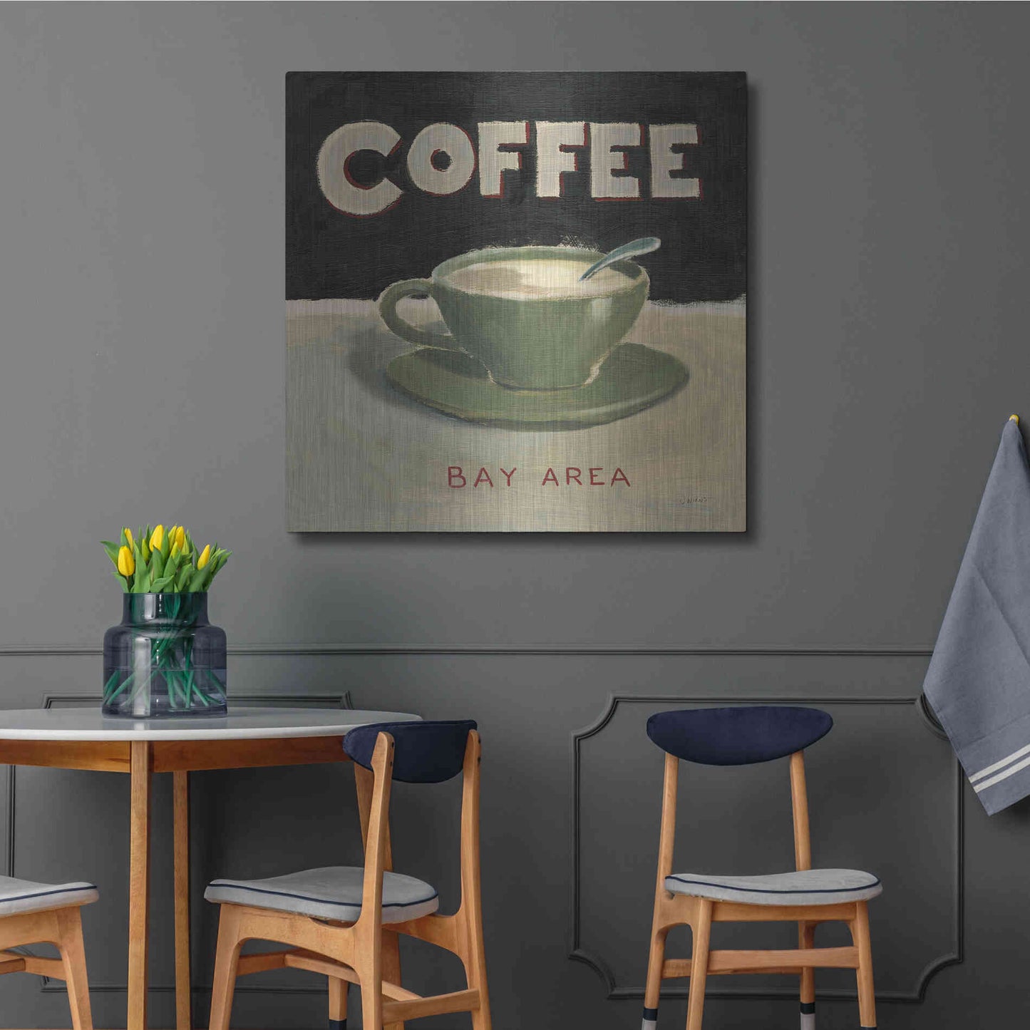 Luxe Metal Art 'Coffee Spot III' by James Wiens, Metal Wall Art,36x36