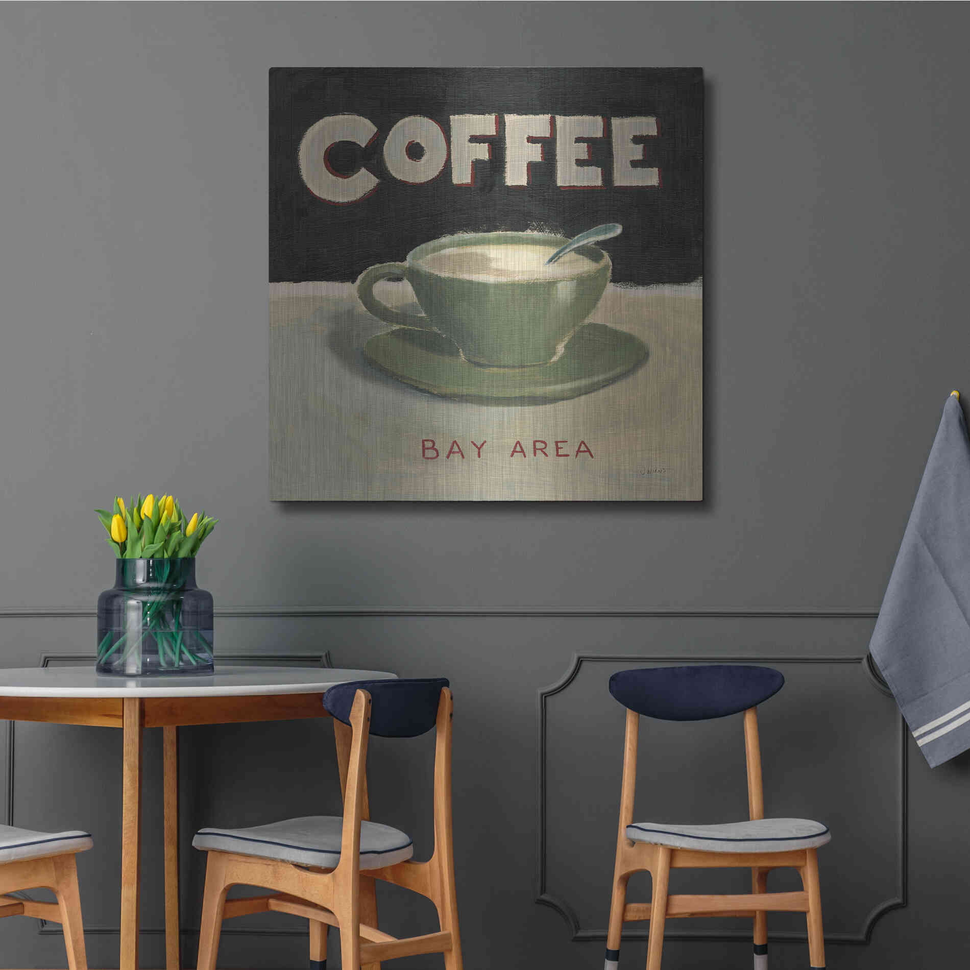 Luxe Metal Art 'Coffee Spot III' by James Wiens, Metal Wall Art,36x36