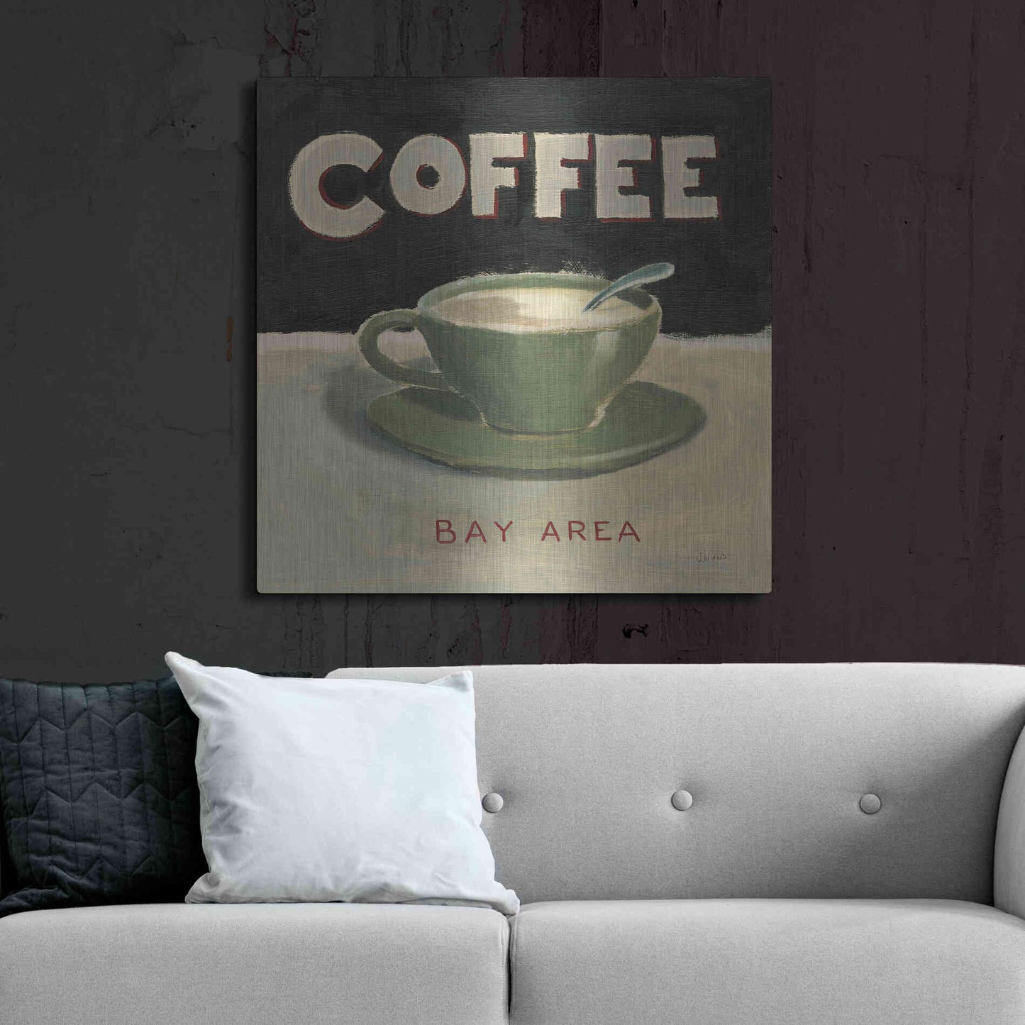 Luxe Metal Art 'Coffee Spot III' by James Wiens, Metal Wall Art,36x36
