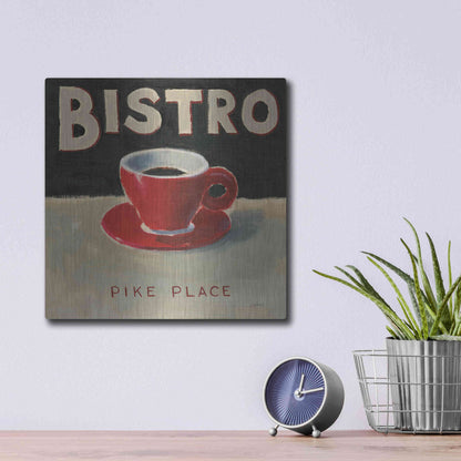 Luxe Metal Art 'Coffee Spot IV' by James Wiens, Metal Wall Art,12x12