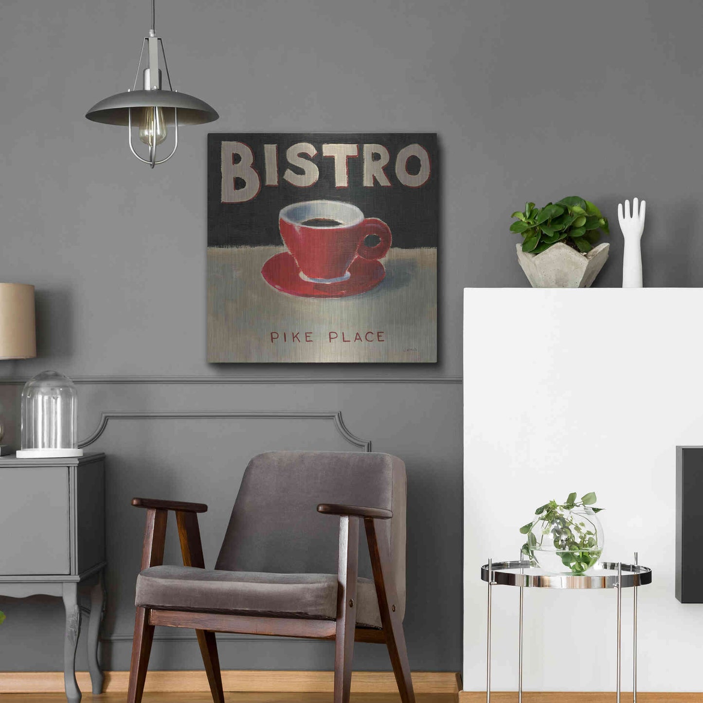 Luxe Metal Art 'Coffee Spot IV' by James Wiens, Metal Wall Art,24x24