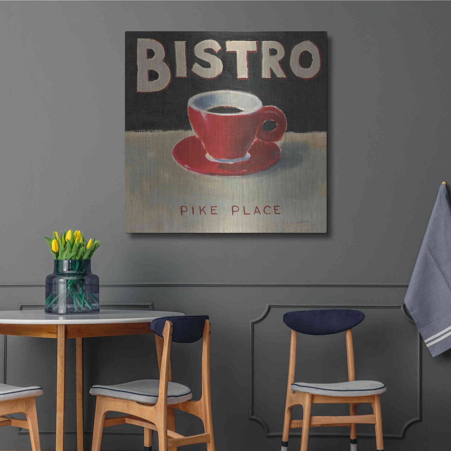 Luxe Metal Art 'Coffee Spot IV' by James Wiens, Metal Wall Art,36x36