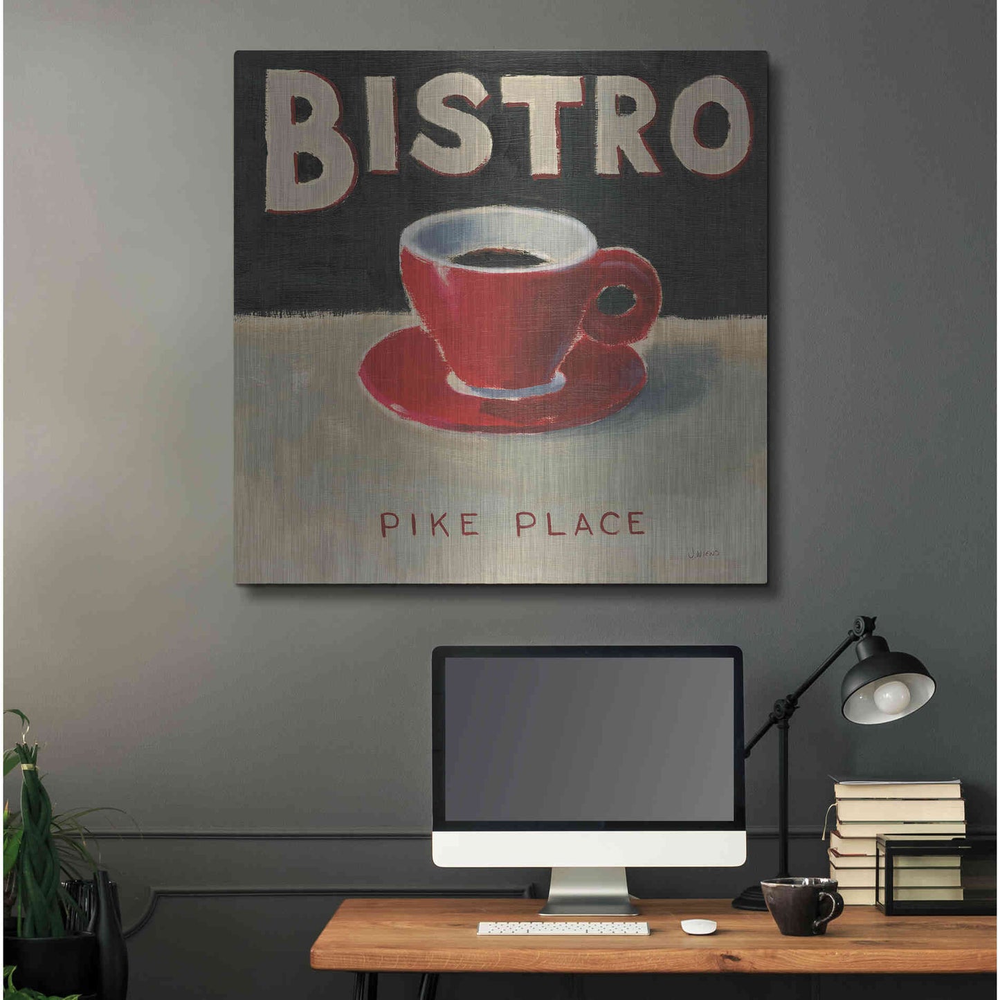 Luxe Metal Art 'Coffee Spot IV' by James Wiens, Metal Wall Art,36x36