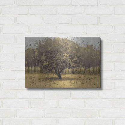 Luxe Metal Art 'Golden Trees I' by James Wiens, Metal Wall Art,24x16