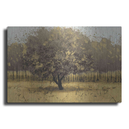 Luxe Metal Art 'Golden Trees I' by James Wiens, Metal Wall Art