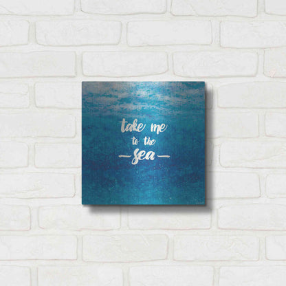 Luxe Metal Art 'Underwater Quotes I' by James Wiens, Metal Wall Art,12x12