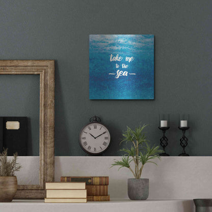 Luxe Metal Art 'Underwater Quotes I' by James Wiens, Metal Wall Art,12x12