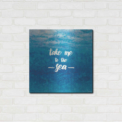 Luxe Metal Art 'Underwater Quotes I' by James Wiens, Metal Wall Art,24x24