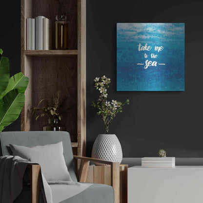 Luxe Metal Art 'Underwater Quotes I' by James Wiens, Metal Wall Art,24x24