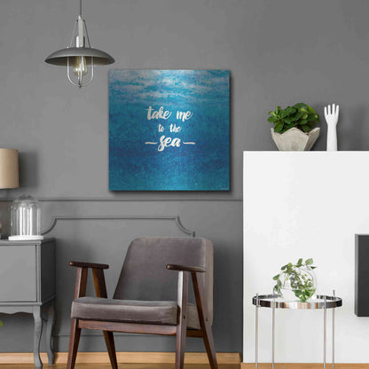 Luxe Metal Art 'Underwater Quotes I' by James Wiens, Metal Wall Art,24x24