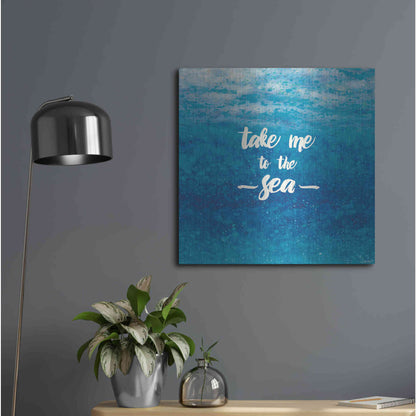 Luxe Metal Art 'Underwater Quotes I' by James Wiens, Metal Wall Art,24x24