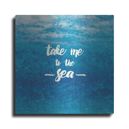 Luxe Metal Art 'Underwater Quotes I' by James Wiens, Metal Wall Art