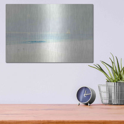 Luxe Metal Art 'Serene Beach' by James Wiens, Metal Wall Art,16x12