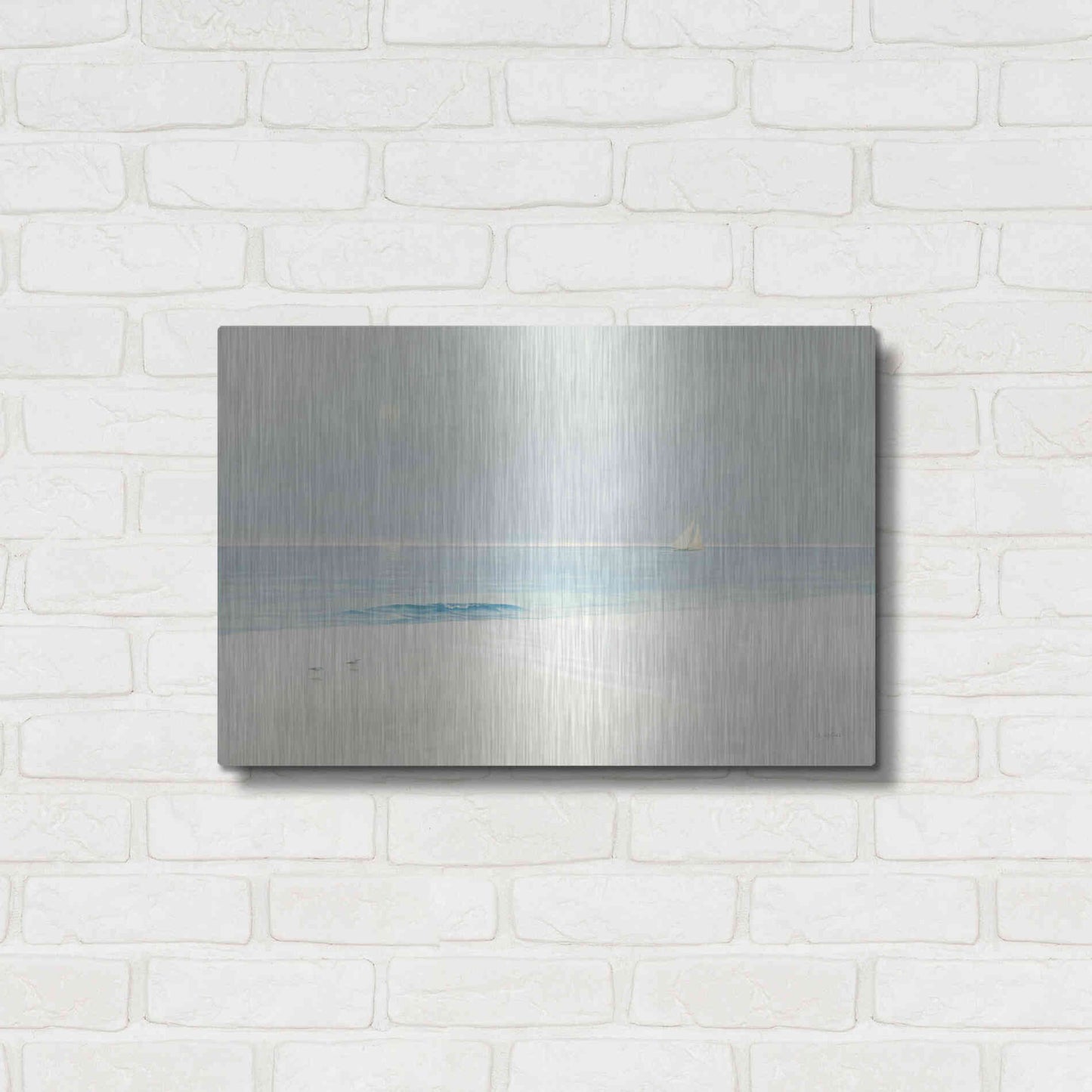 Luxe Metal Art 'Serene Beach' by James Wiens, Metal Wall Art,24x16