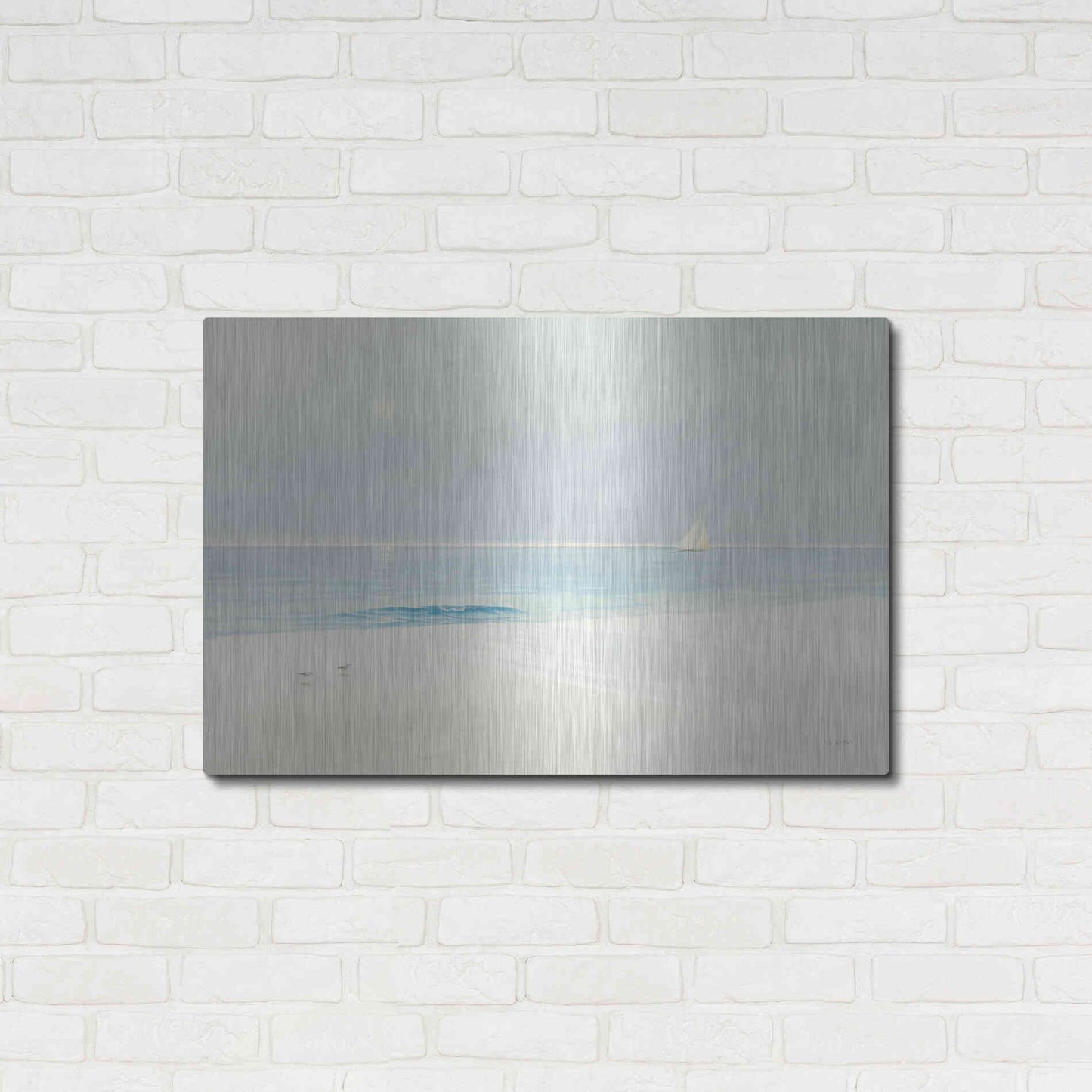 Luxe Metal Art 'Serene Beach' by James Wiens, Metal Wall Art,36x24