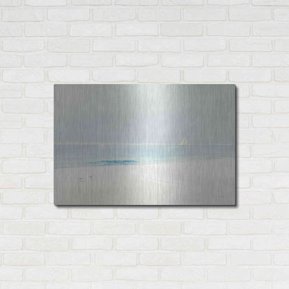 Luxe Metal Art 'Serene Beach' by James Wiens, Metal Wall Art,36x24