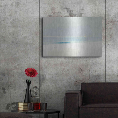 Luxe Metal Art 'Serene Beach' by James Wiens, Metal Wall Art,36x24