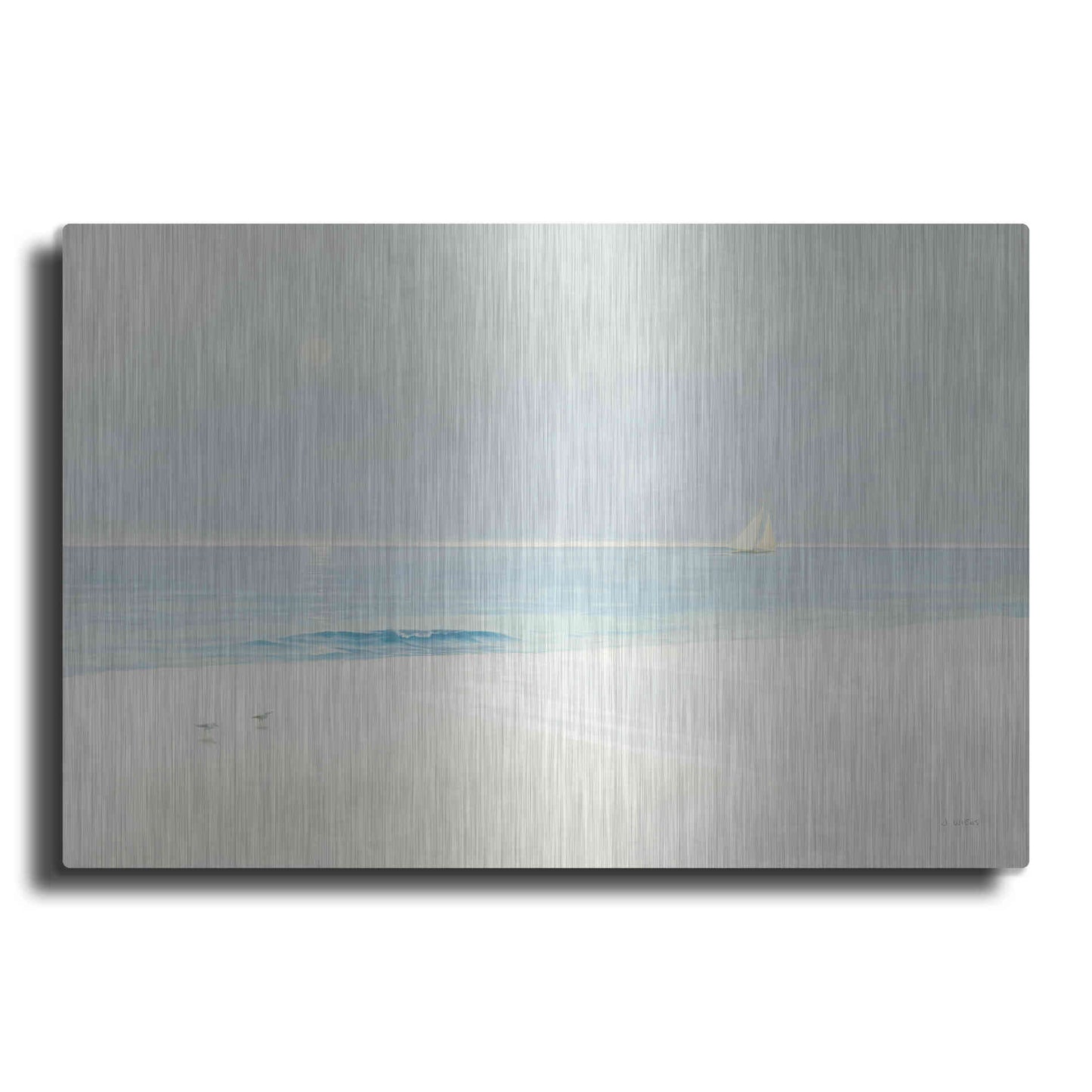 Luxe Metal Art 'Serene Beach' by James Wiens, Metal Wall Art