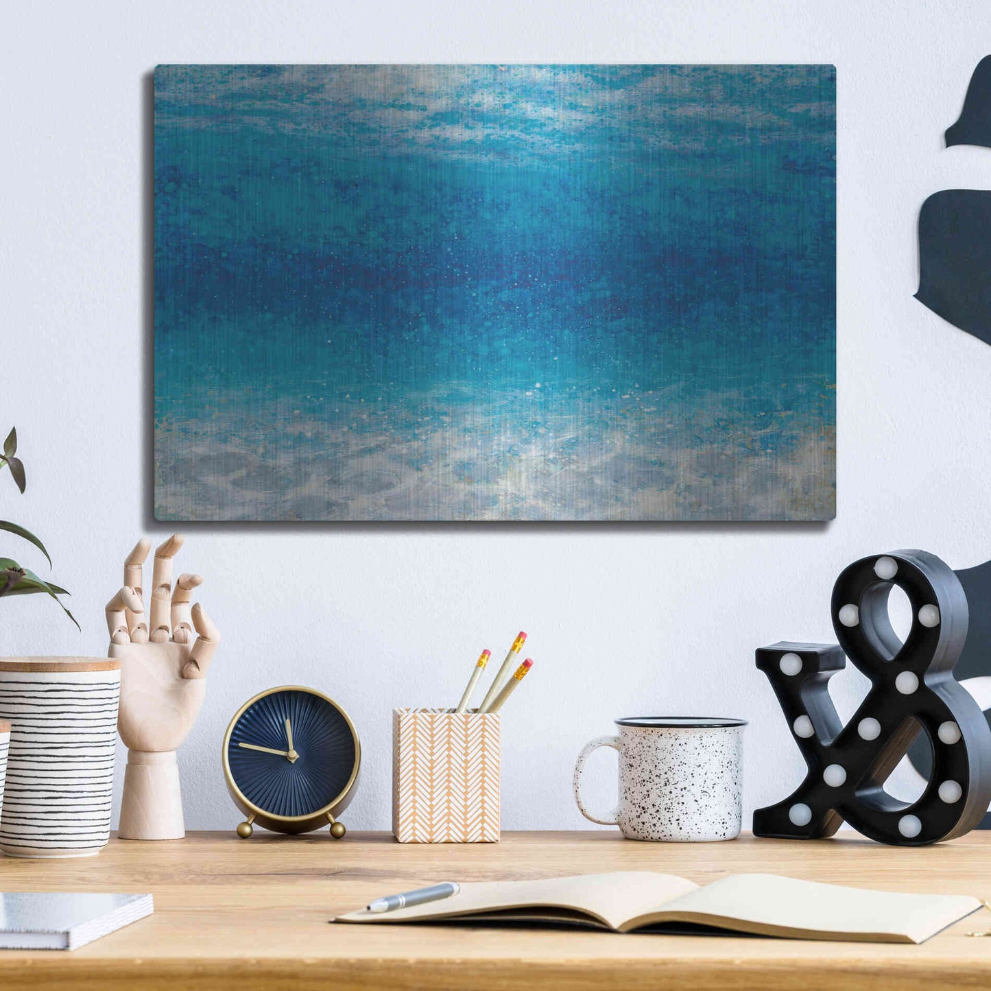 Luxe Metal Art 'Underwater I' by James Wiens, Metal Wall Art,16x12