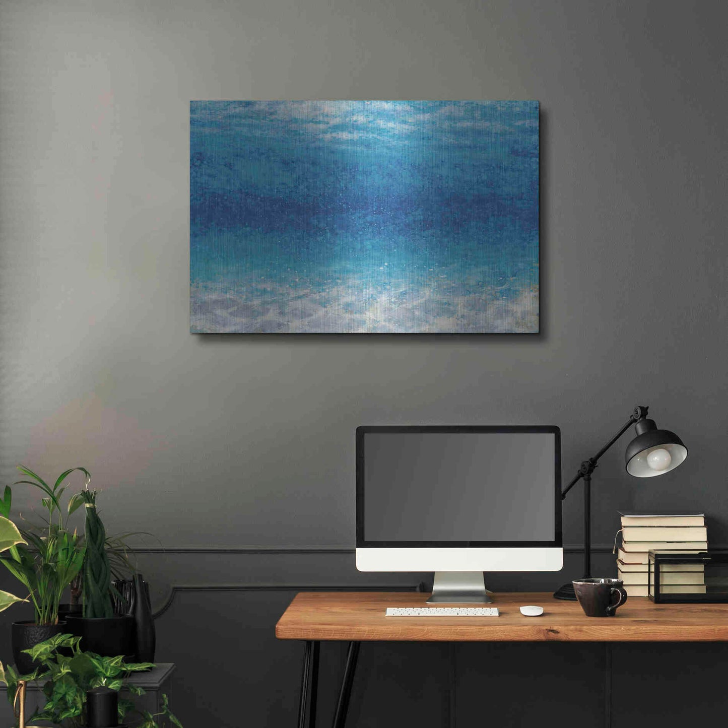 Luxe Metal Art 'Underwater I' by James Wiens, Metal Wall Art,36x24