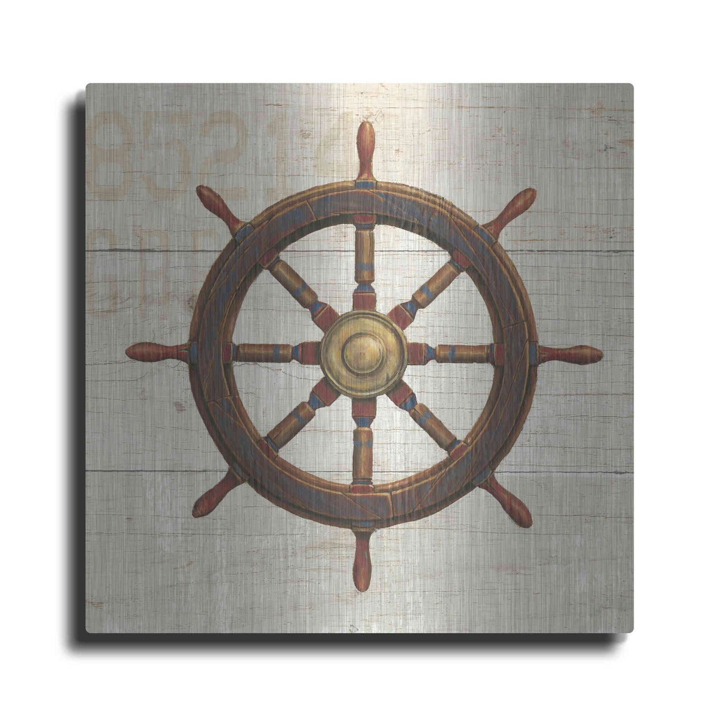 Luxe Metal Art 'Nautique V' by James Wiens, Metal Wall Art