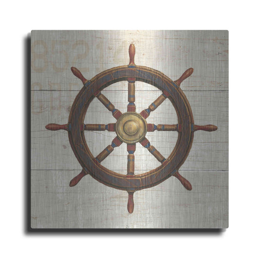 Luxe Metal Art 'Nautique V' by James Wiens, Metal Wall Art