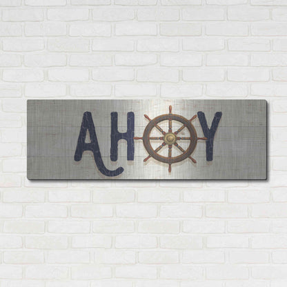 Luxe Metal Art 'Nautique VII' by James Wiens, Metal Wall Art,48x16