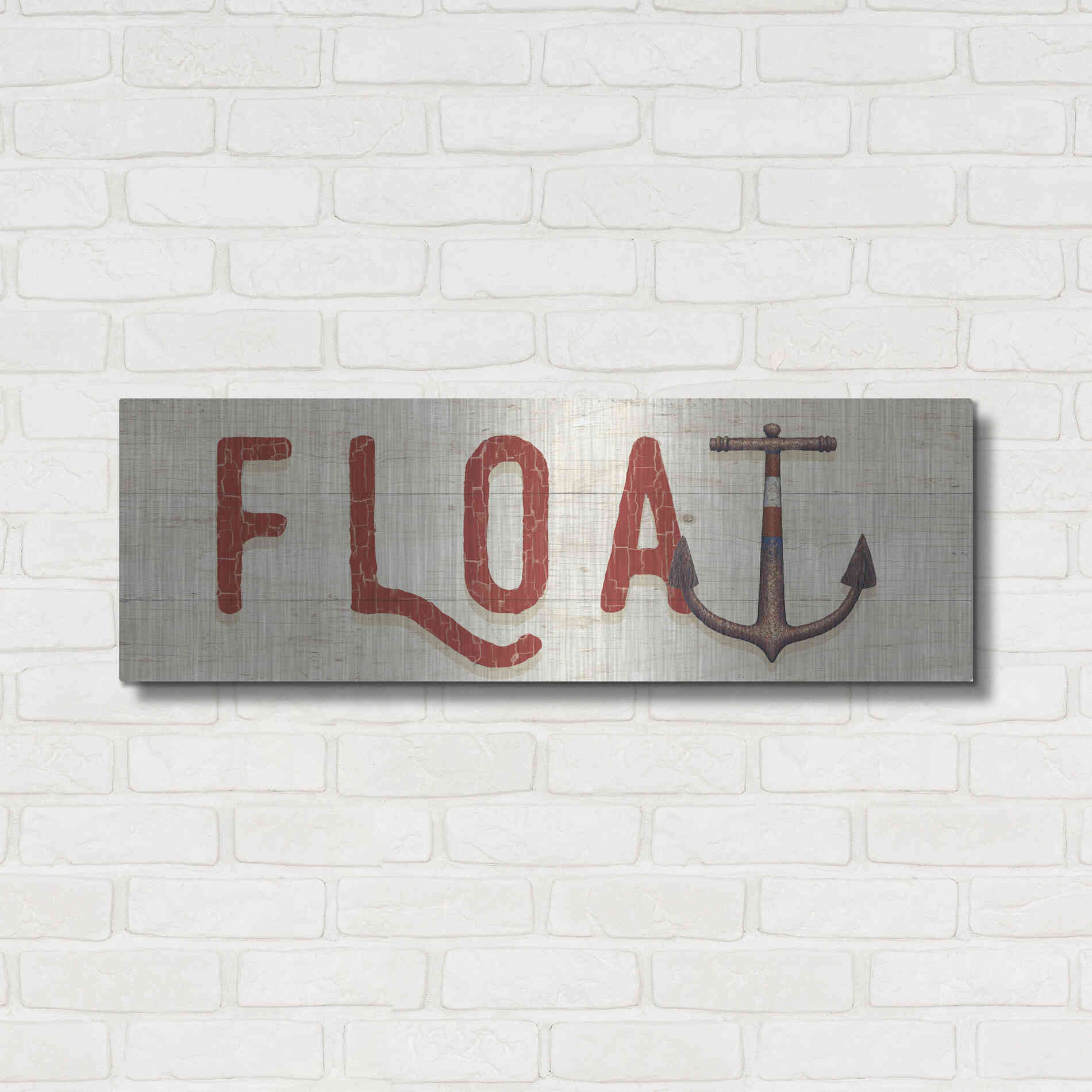 Luxe Metal Art 'Nautique VIII' by James Wiens, Metal Wall Art,36x12