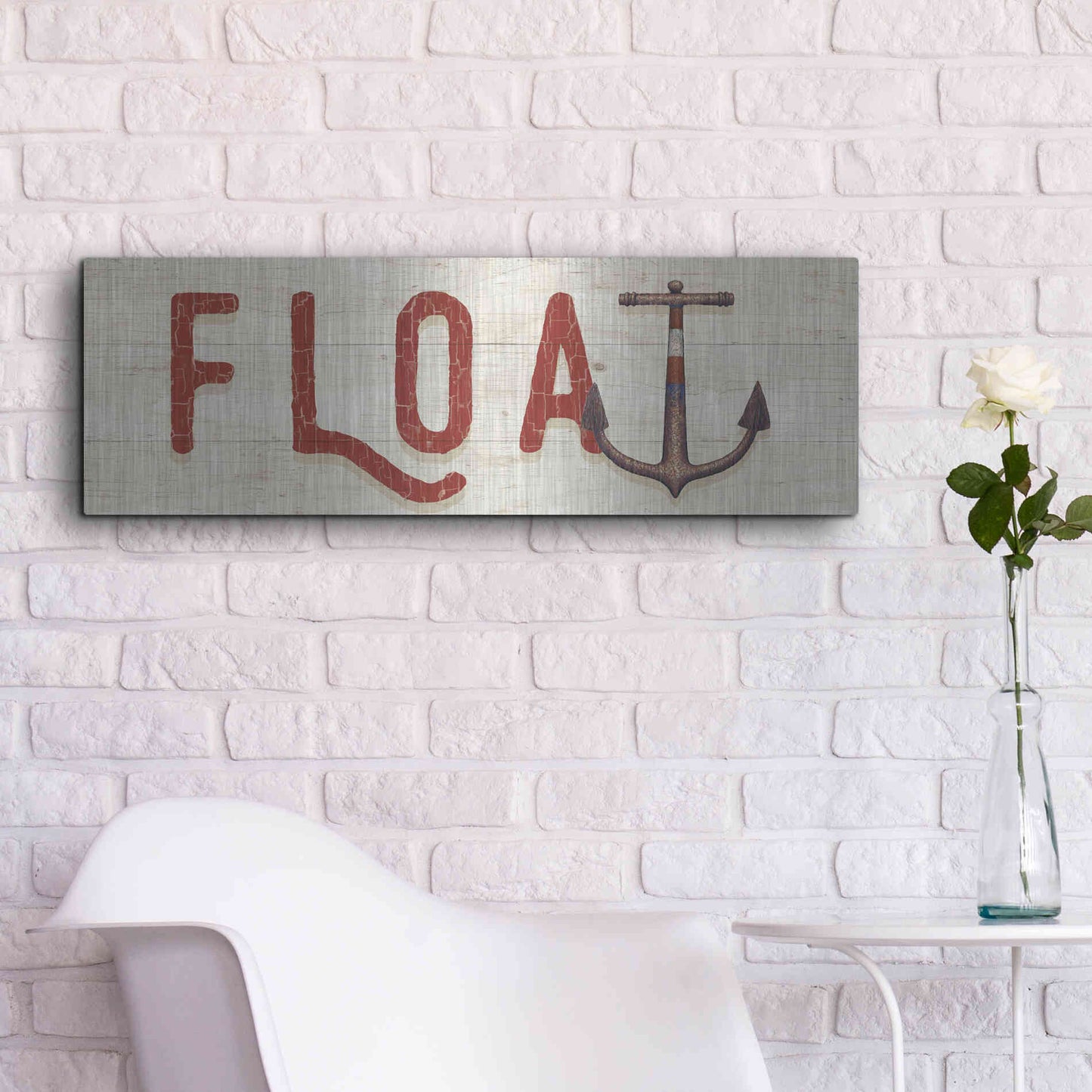 Luxe Metal Art 'Nautique VIII' by James Wiens, Metal Wall Art,36x12