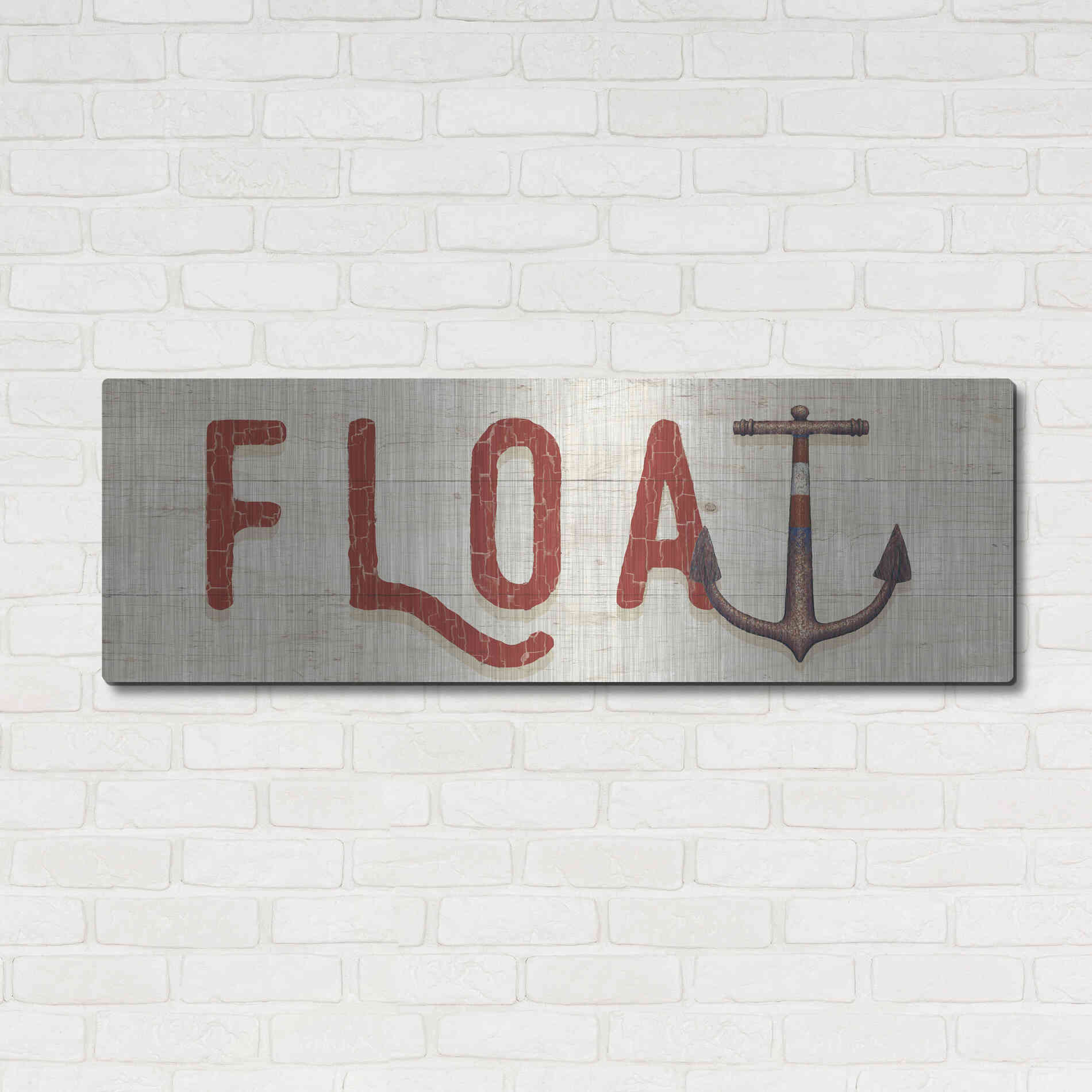 Luxe Metal Art 'Nautique VIII' by James Wiens, Metal Wall Art,48x16