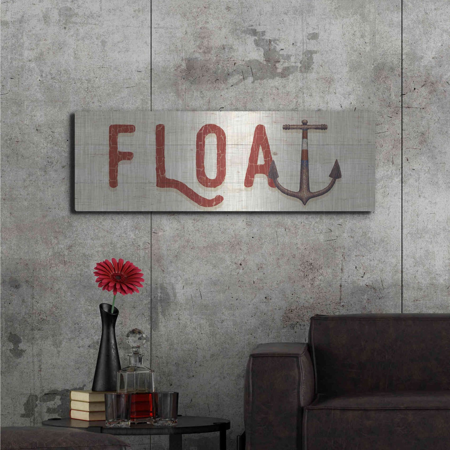 Luxe Metal Art 'Nautique VIII' by James Wiens, Metal Wall Art,48x16
