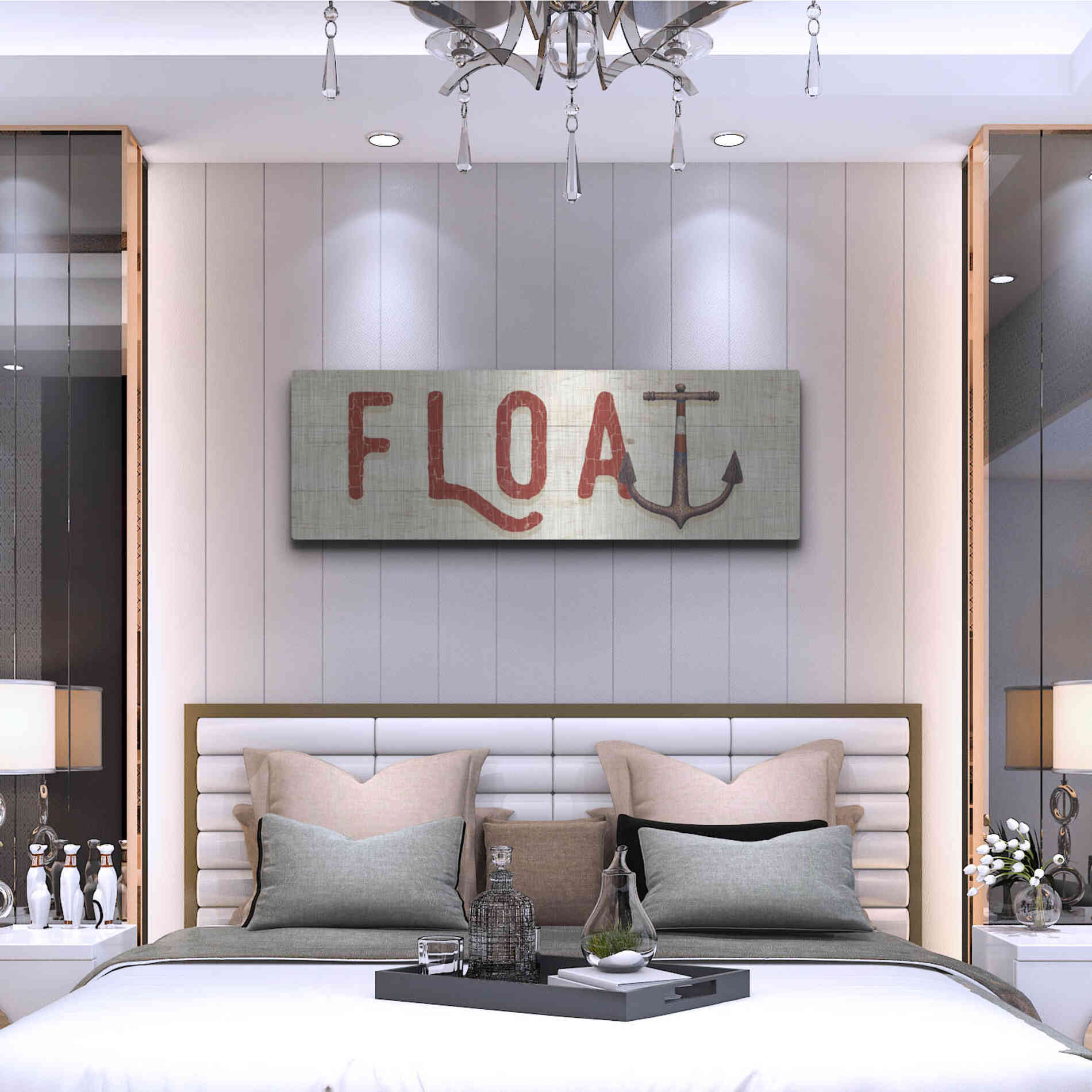 Luxe Metal Art 'Nautique VIII' by James Wiens, Metal Wall Art,48x16