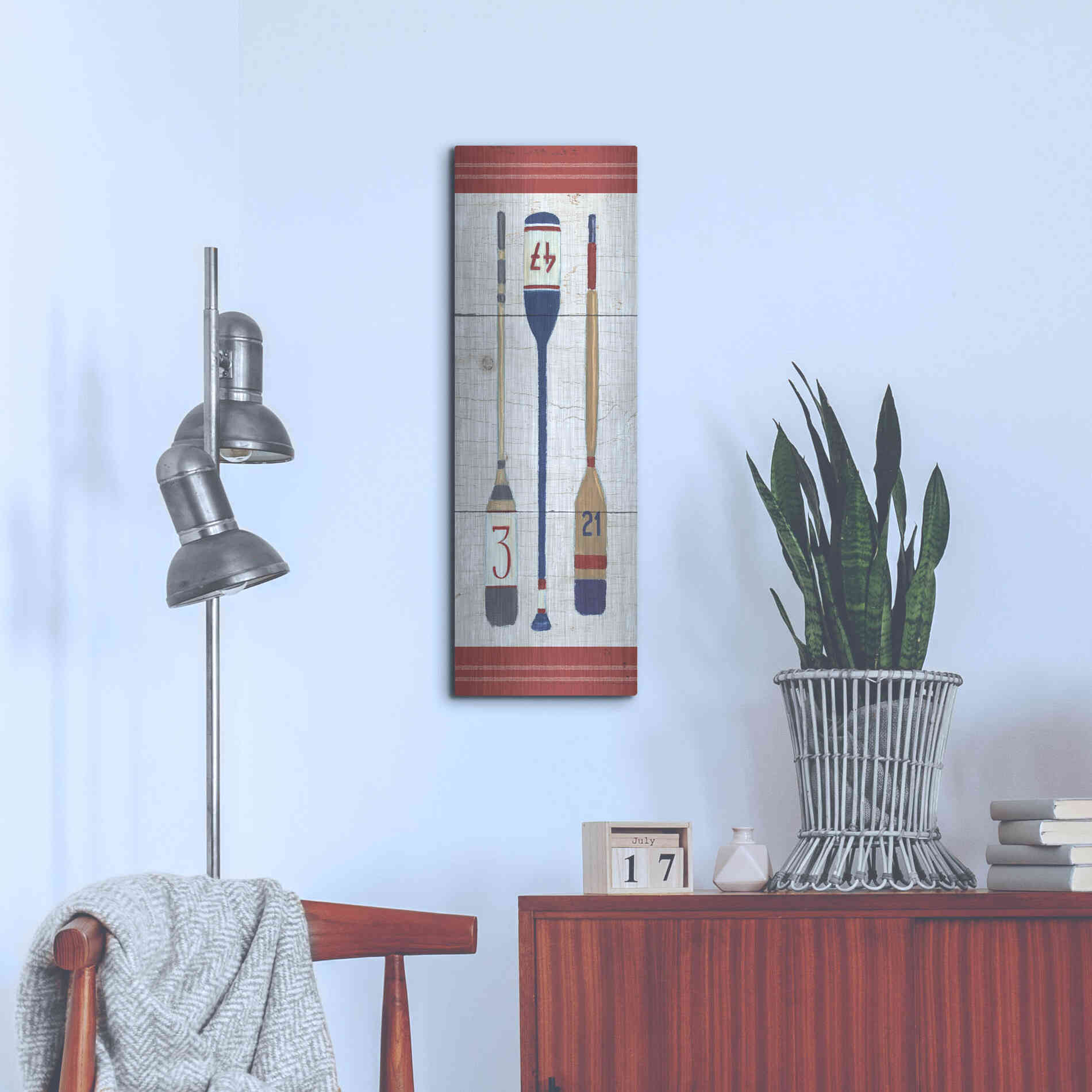 Luxe Metal Art 'Nautique X' by James Wiens, Metal Wall Art,12x36