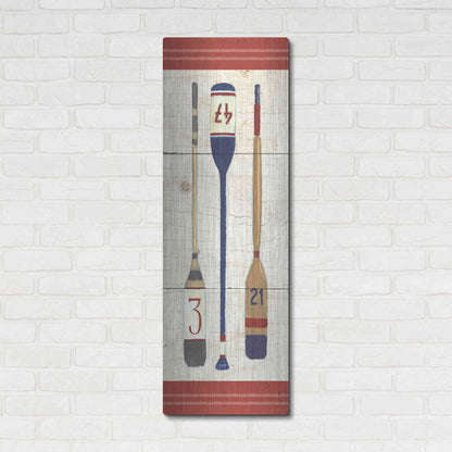 Luxe Metal Art 'Nautique X' by James Wiens, Metal Wall Art,16x48