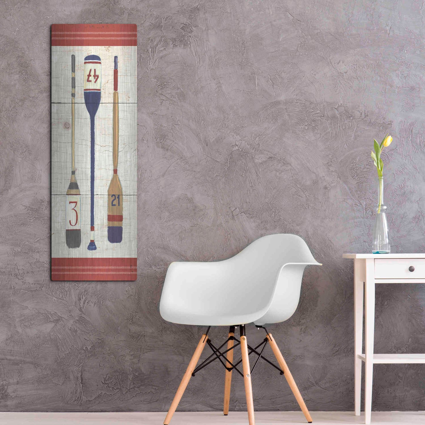 Luxe Metal Art 'Nautique X' by James Wiens, Metal Wall Art,16x48