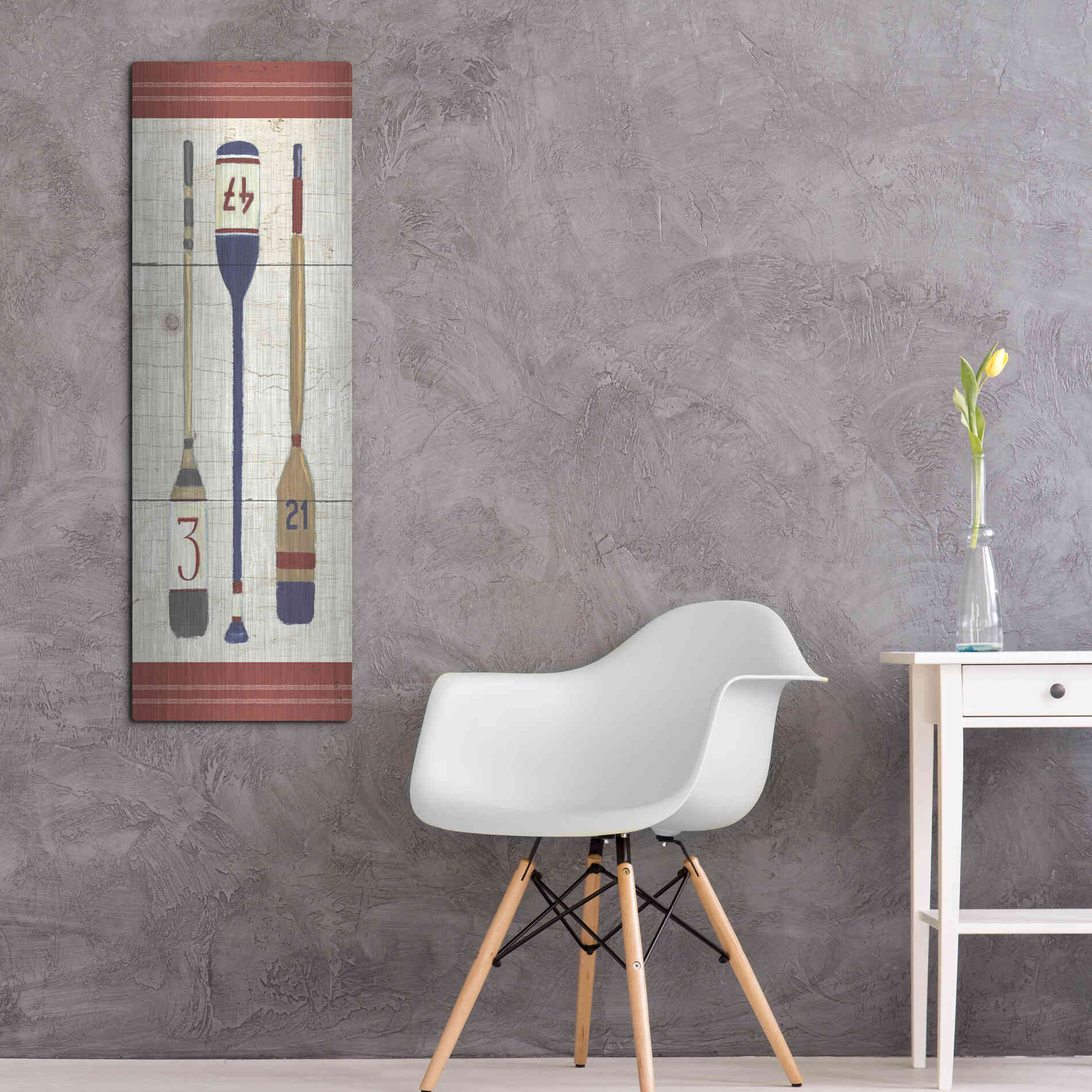 Luxe Metal Art 'Nautique X' by James Wiens, Metal Wall Art,16x48