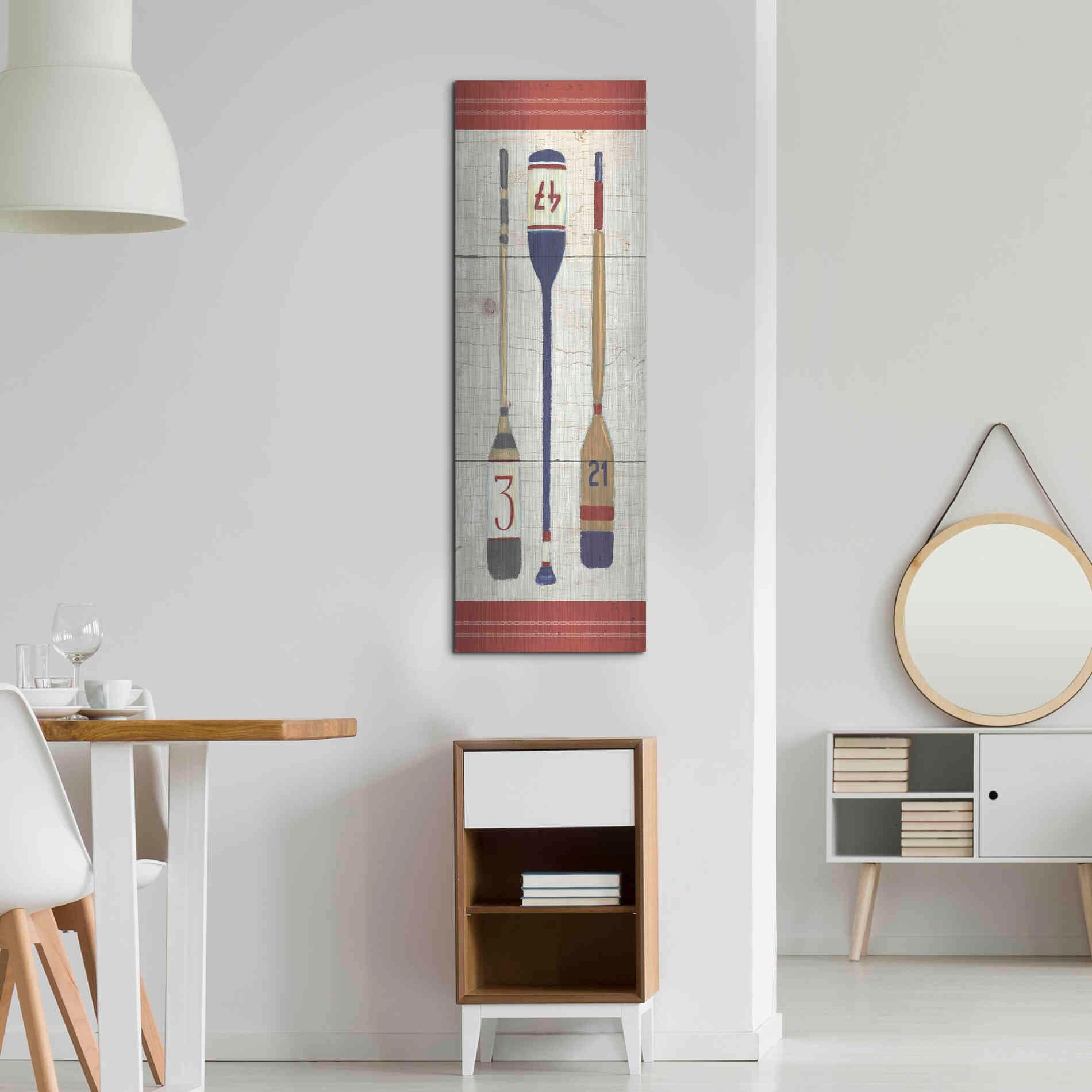 Luxe Metal Art 'Nautique X' by James Wiens, Metal Wall Art,16x48