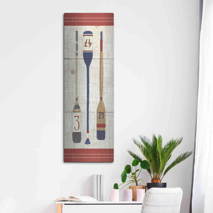 Luxe Metal Art 'Nautique X' by James Wiens, Metal Wall Art,16x48